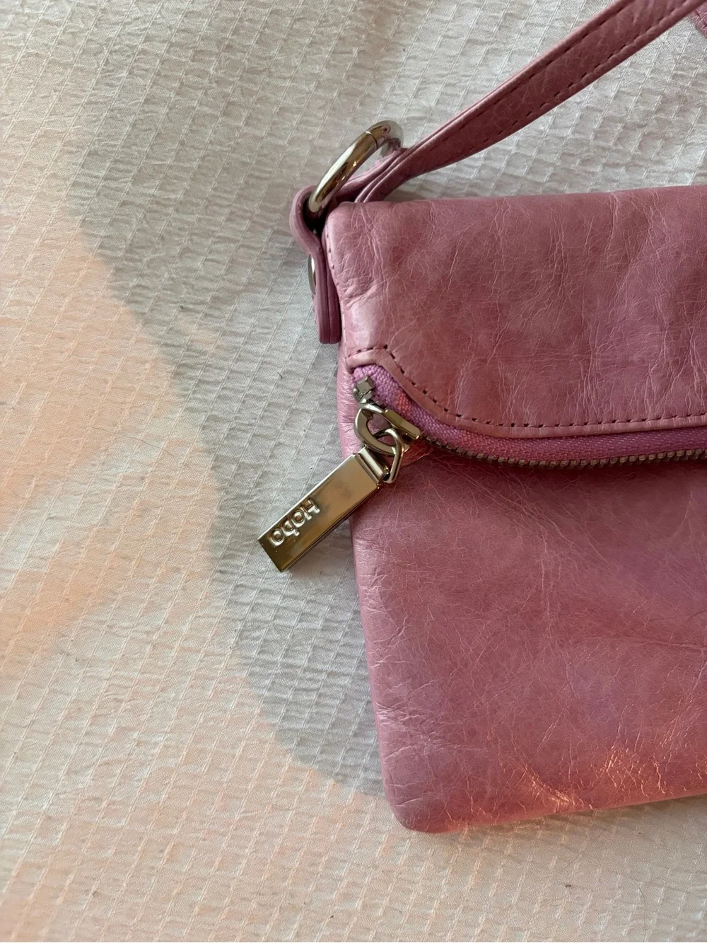 HOBO Pink Leather Crossbody Hobo Bag